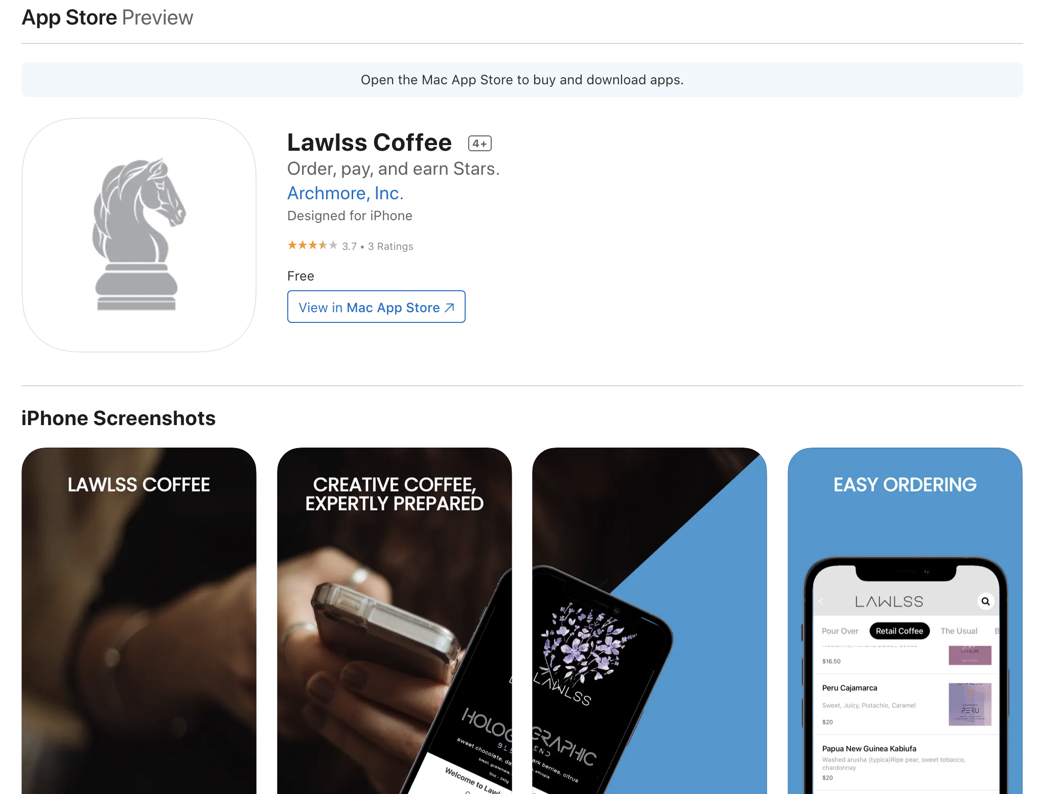 Lawlss Coffee App